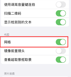 古蔺苹果手机维修网点分享iPhone如何开启九宫格构图功能 