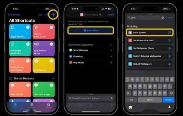 古蔺苹果14锁屏维修店分享iPhone14升级iOS16.4后如何创建锁屏快捷方式 